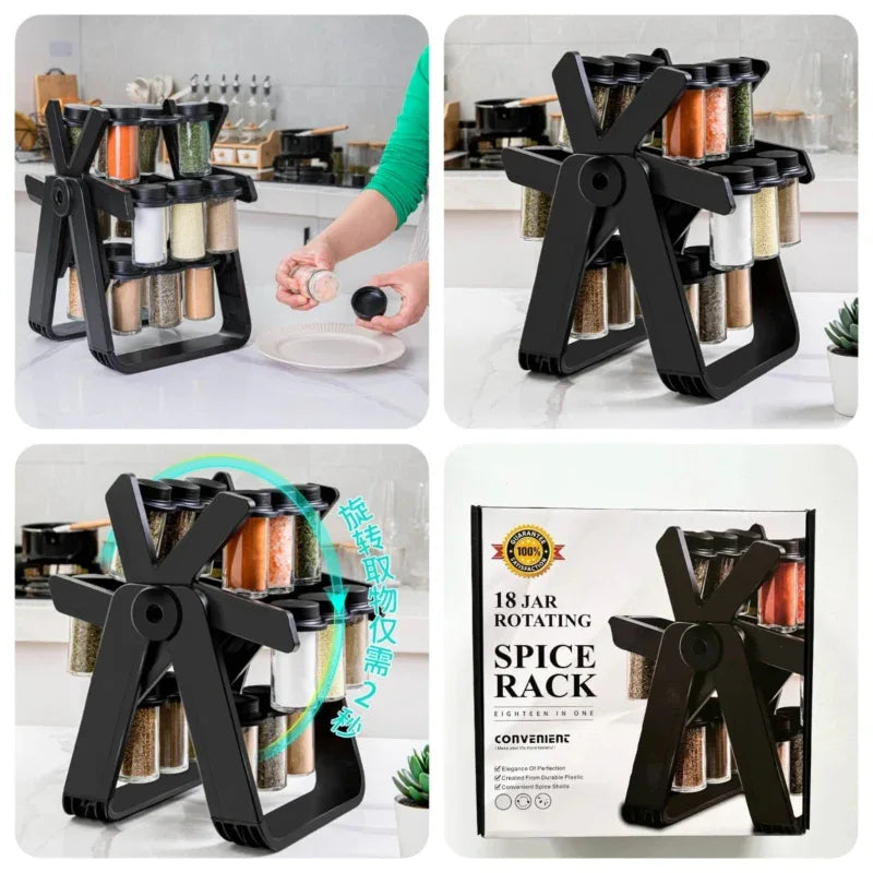 Rotating ferris wheel seasoning rack set spice rack - Prozone