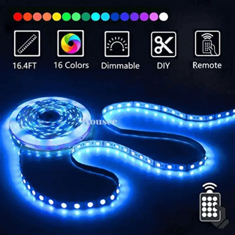 Flexible smd light strip with remote-15 feet - Prozone