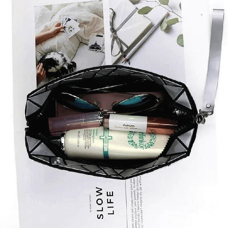 Geometric design pvc makeup pouch - Prozone