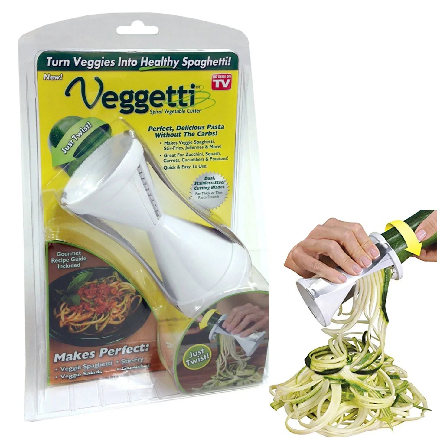 Spiral vegetable cutter - white - Prozone