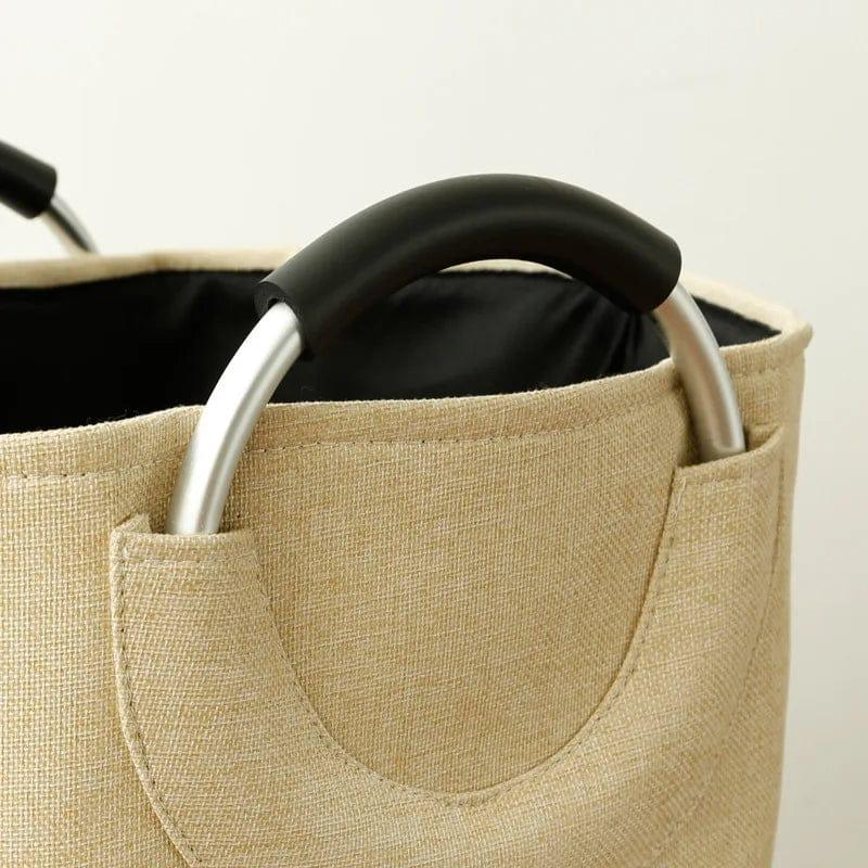 Portable Folding Laundry Basket with Steel Handle - Prozone
