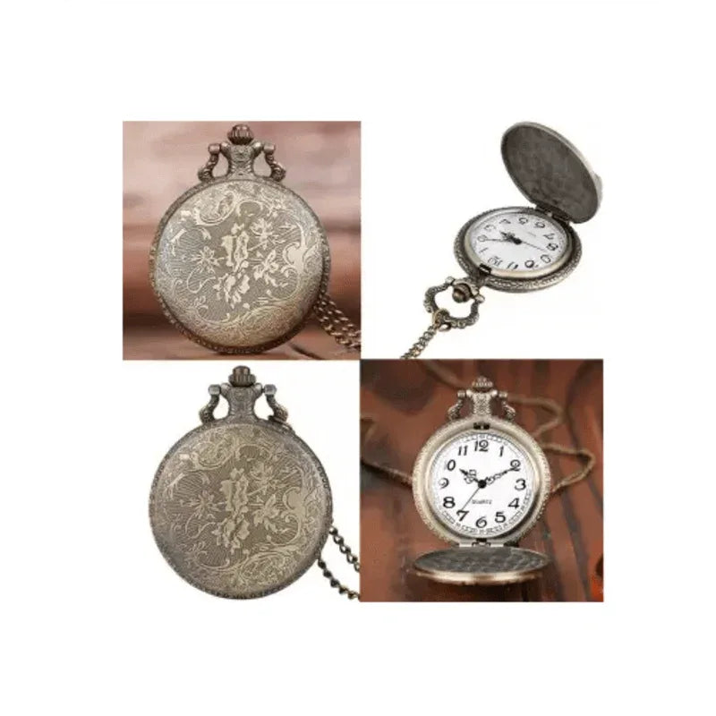 Antique cool floral design pocket watch - Prozone