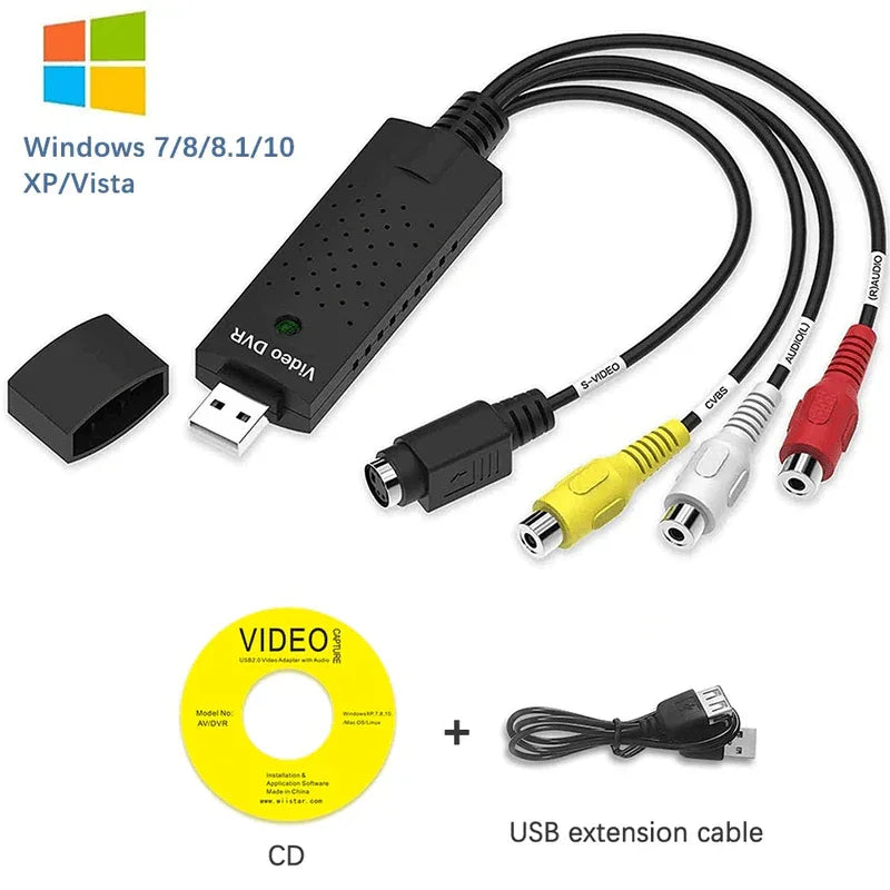 Usb video audio tv capture card adapter vhs to dvd - Prozone