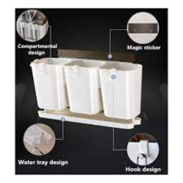 Self-adhesive wall mounted kitchen drain storage rack - Prozone