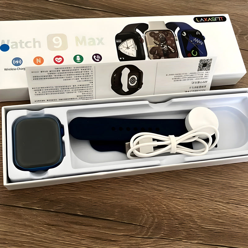 Watch 9 Max Series 9 Smartwatch (2.19 Inch IPS) 22mm Strap WITH Laxasfit APP Black