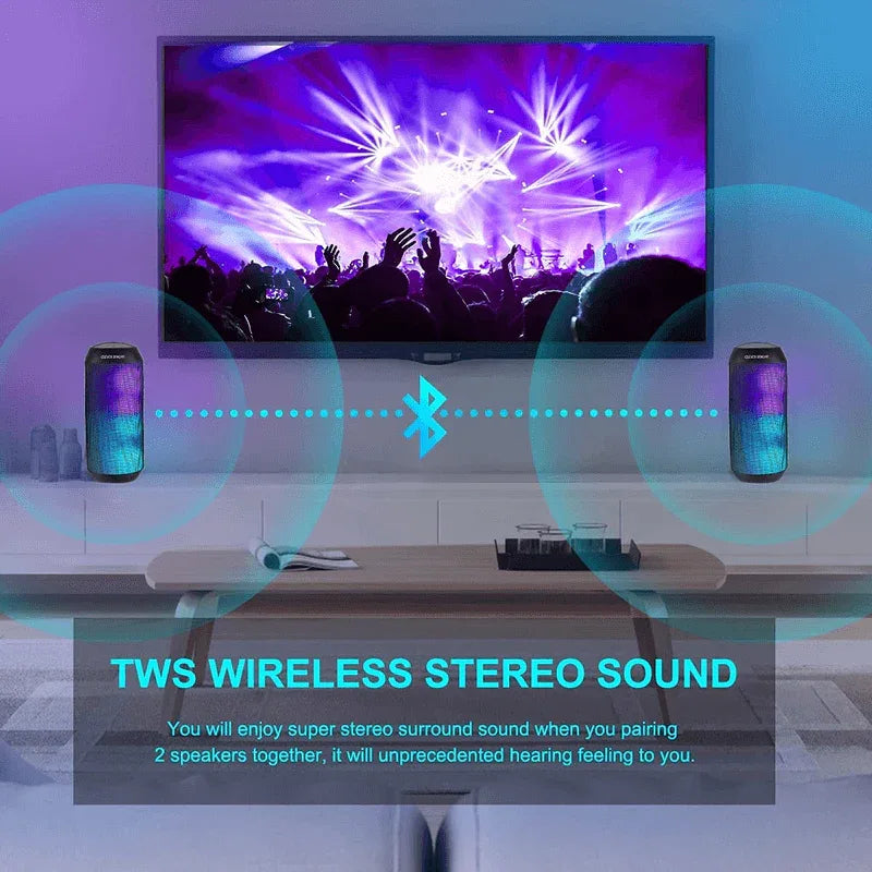 Clever bright bluetooth speakers 7 led lights - Prozone
