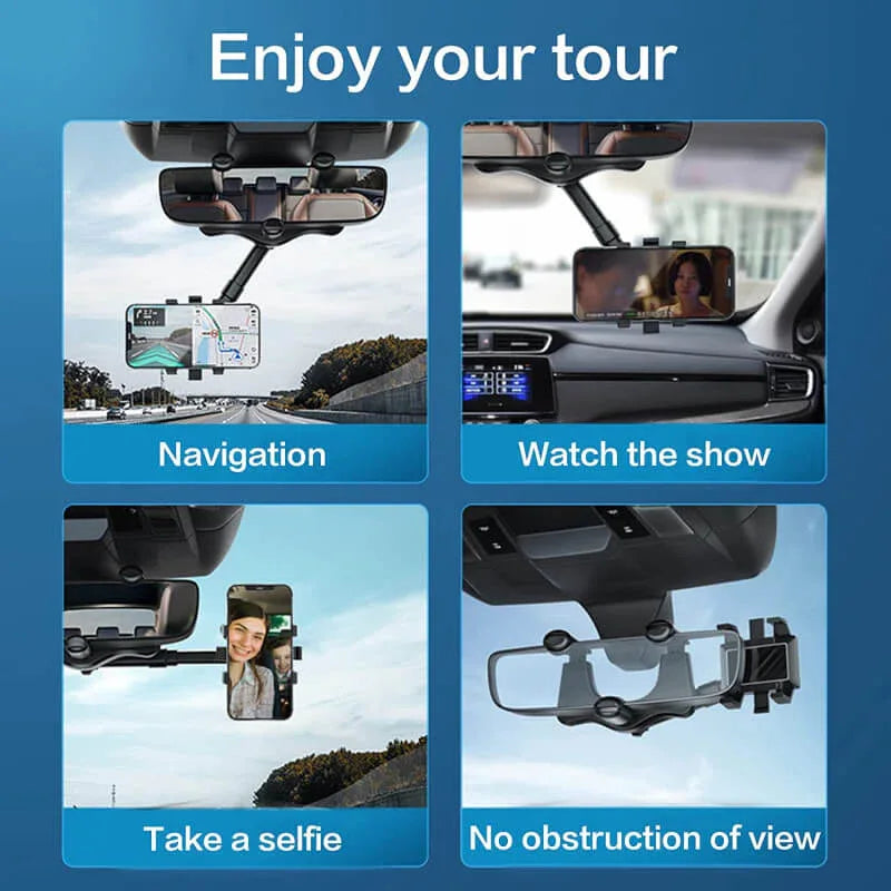 Universal 360 car rearview mirror phone holder - Prozone