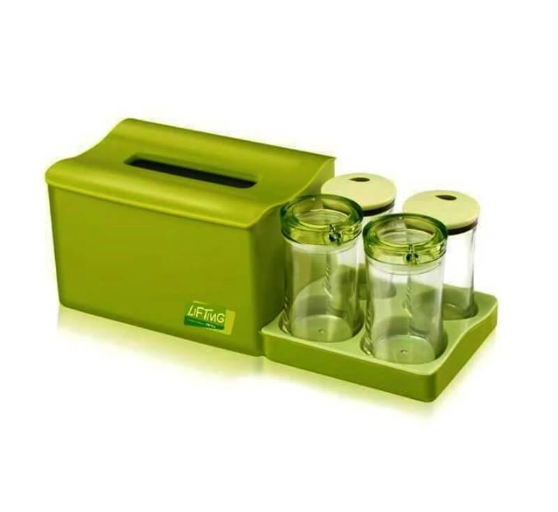 Combination tissue box with 4 cans - Prozone
