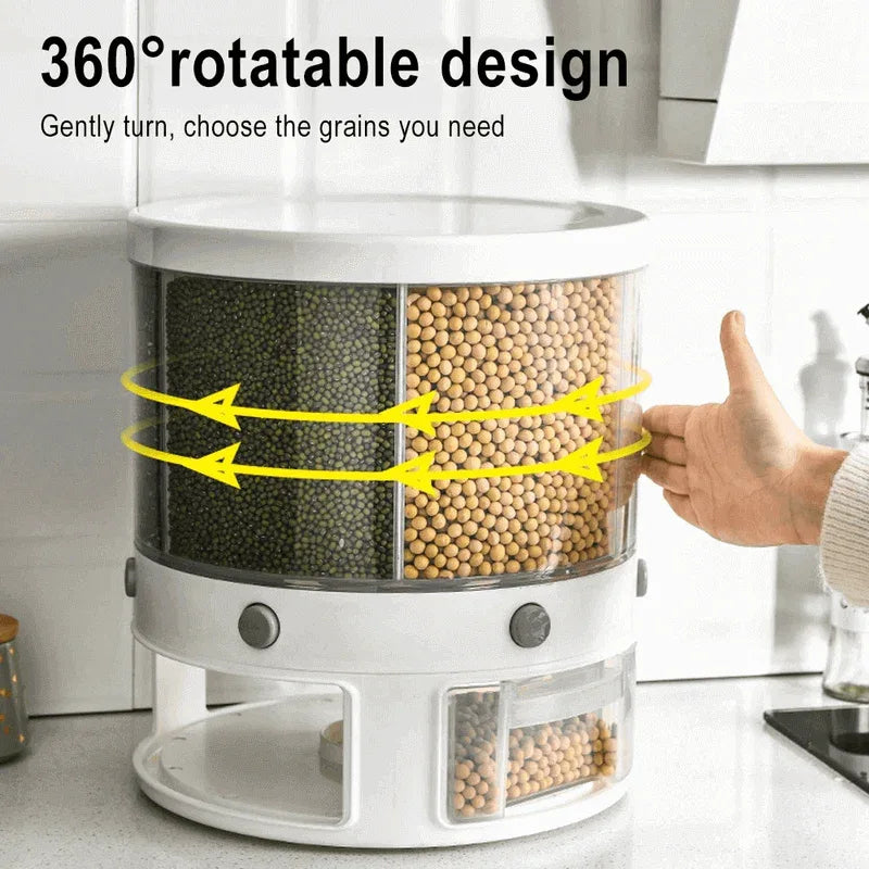 10 kg 6 in 1 food container cereal dispenser - Prozone