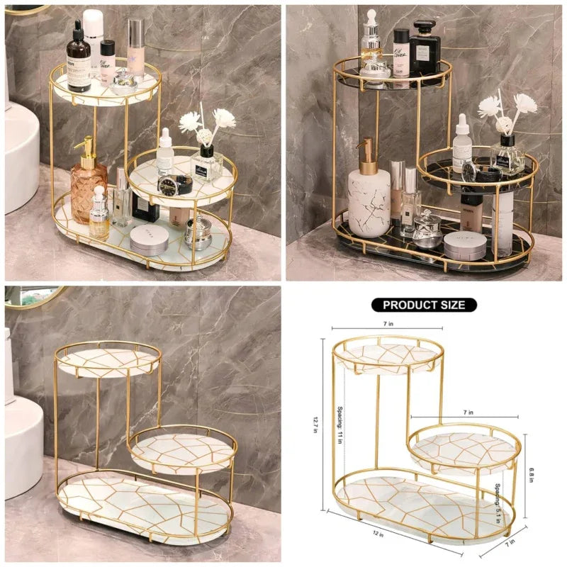 3 Tier Golden Vanity Stand - Prozone