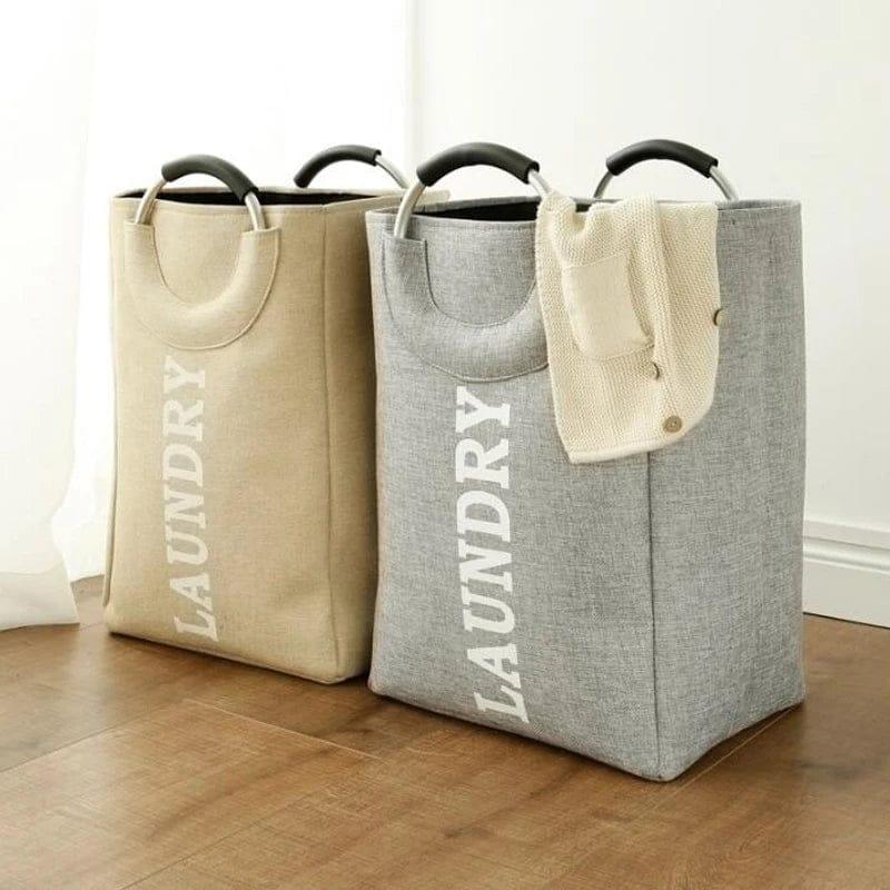 Portable Folding Laundry Basket with Steel Handle - Prozone
