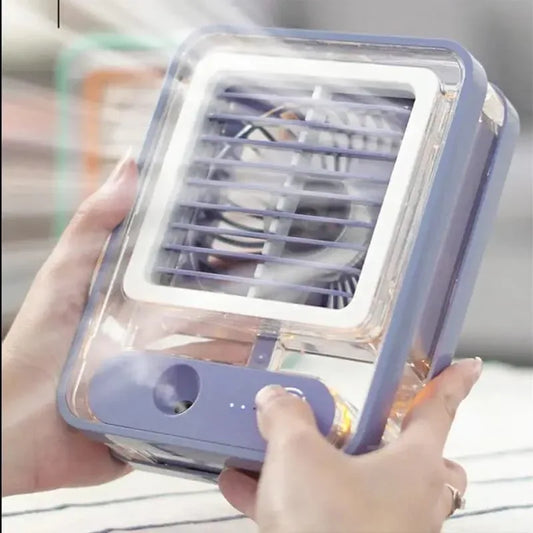 Portable air cooler desktop fan humidification spray fan usb - Prozone