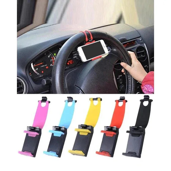 Pack of 2 car steering wheel mobile holder multicolor - Prozone