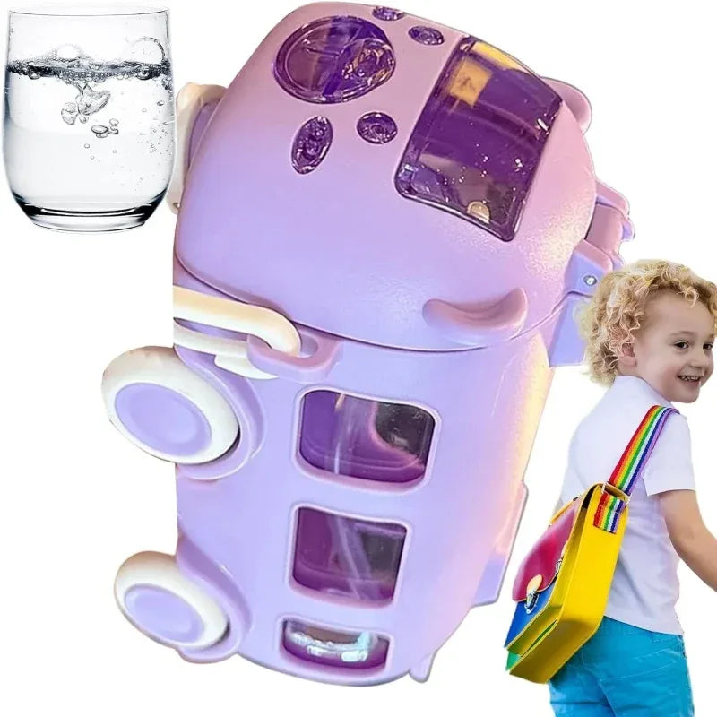 Cute Bus Shaped Water Bottle With Straw - Prozone