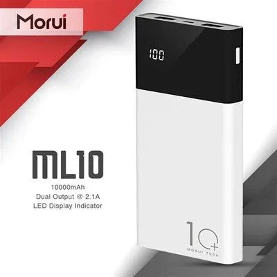 Morui ml10 power bank 10000mah with led smart screen display - Prozone