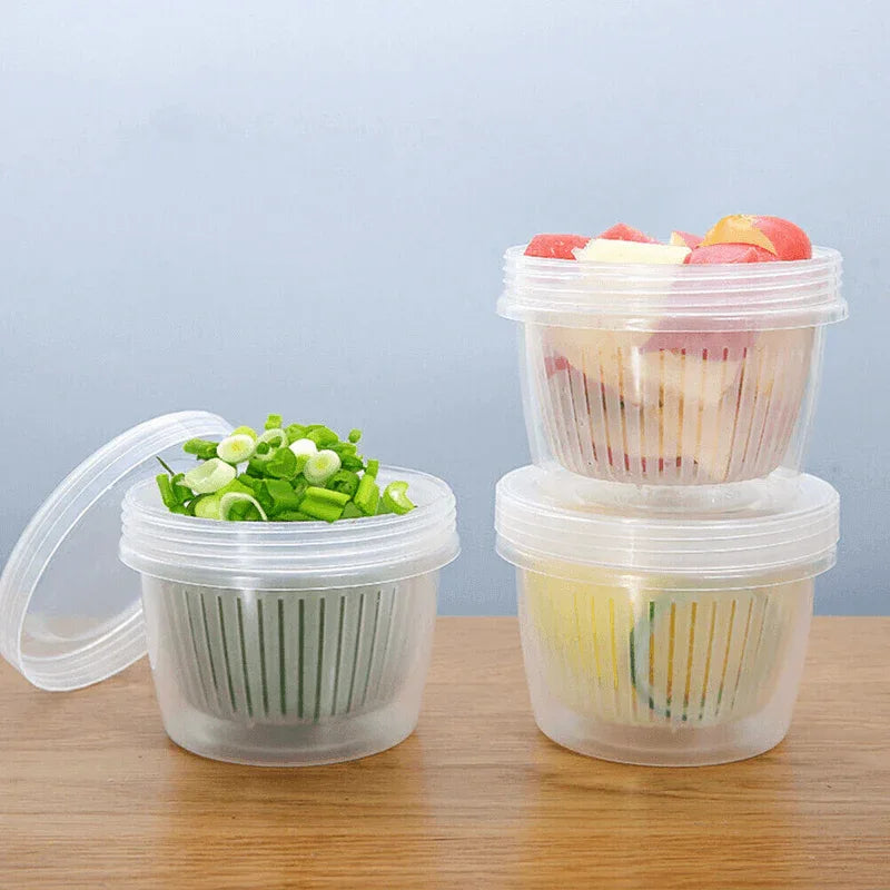 Kitchen double-layer food drain storage box - Prozone