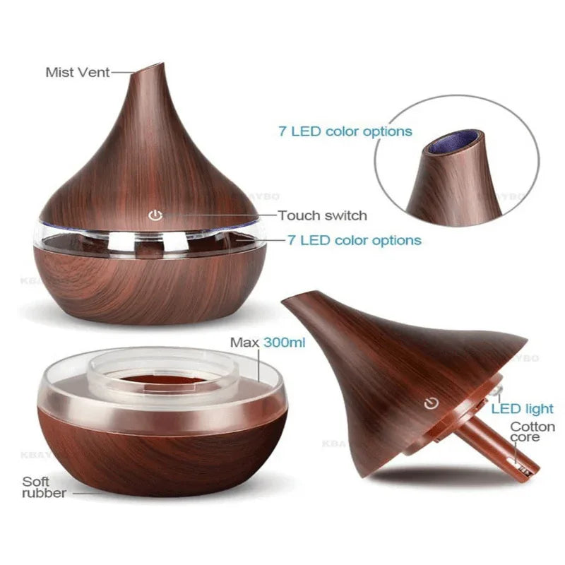 Ultrasonic personal wooden humidifier - Prozone
