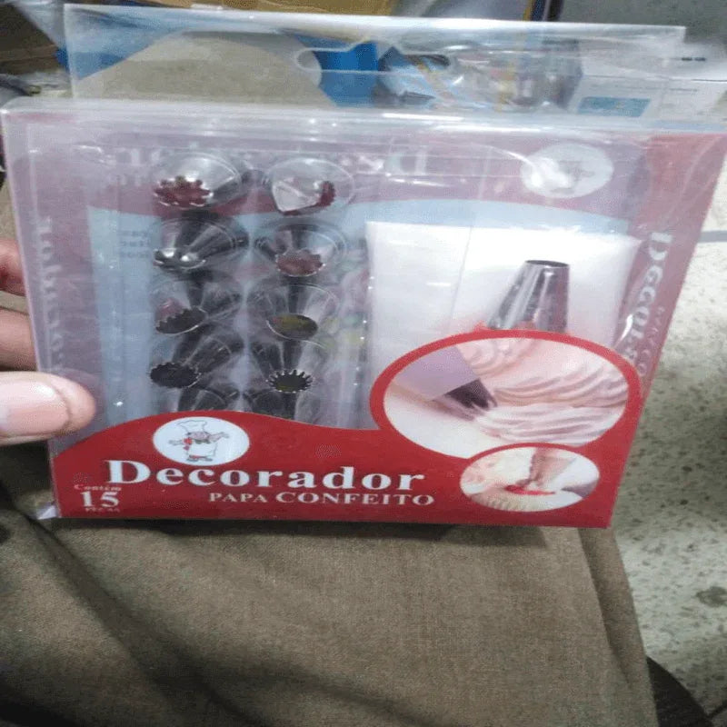 Cake decorating set with steel nozzles - Prozone