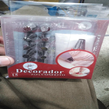 Cake decorating set with steel nozzles - Prozone