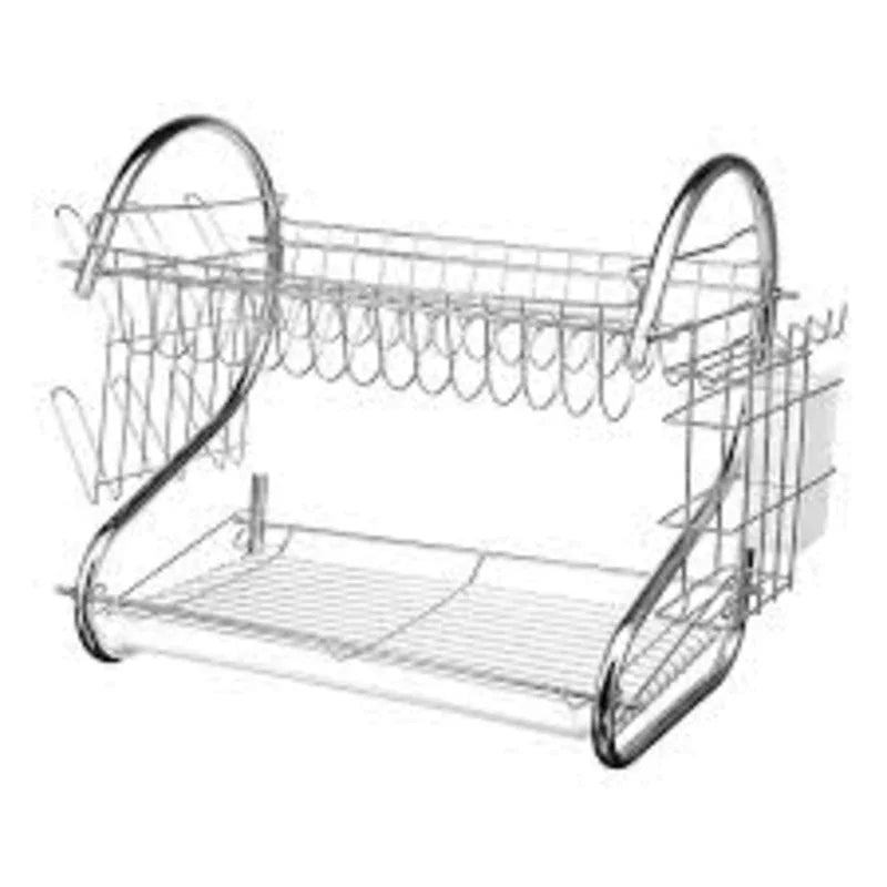 2 tier dish & utensils drainer with board - Prozone
