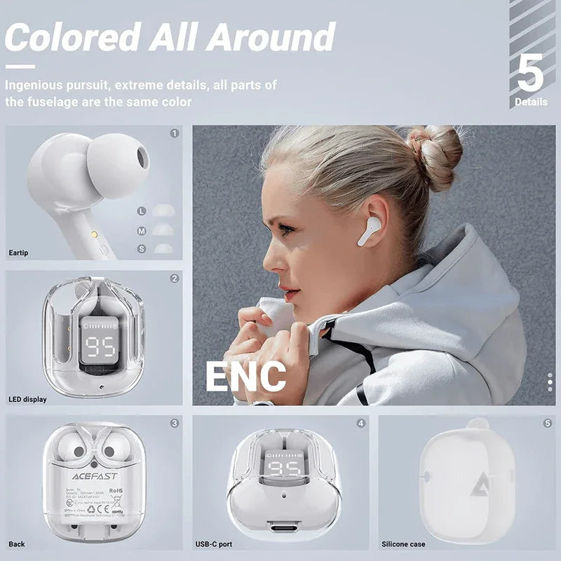 Bluetooth translucent earphones - Prozone