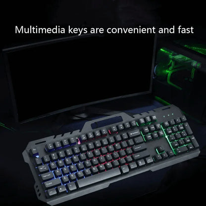 Gt-5 metal back light gaming keyboard rainbow with suspended key - Prozone
