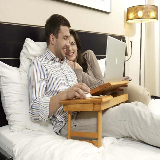 Wooden laptop table & stand wih cooling pad - Prozone