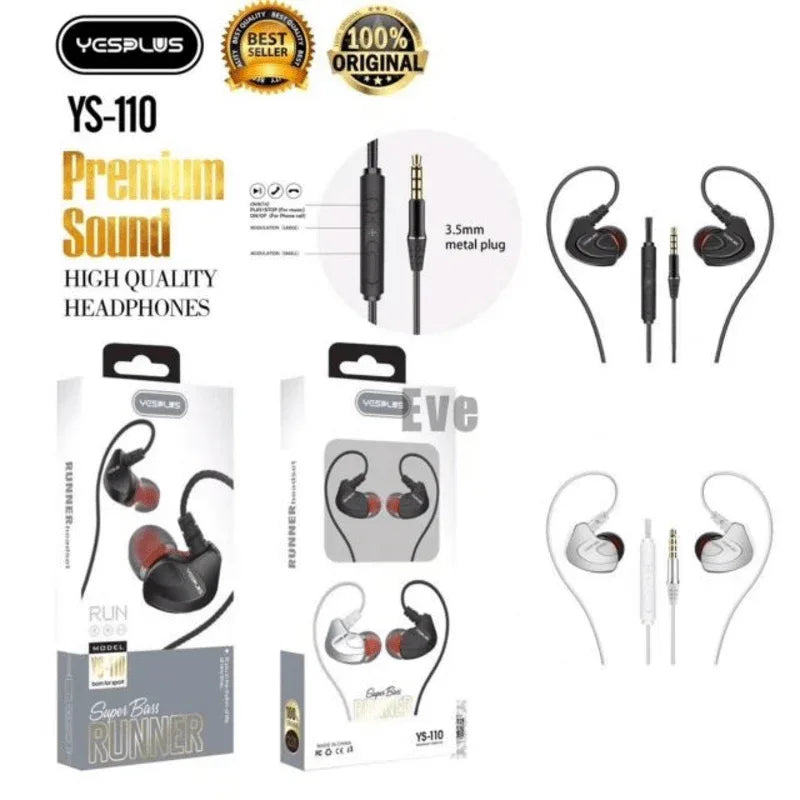 Yesplus earphones premium sound ys-110 - Prozone