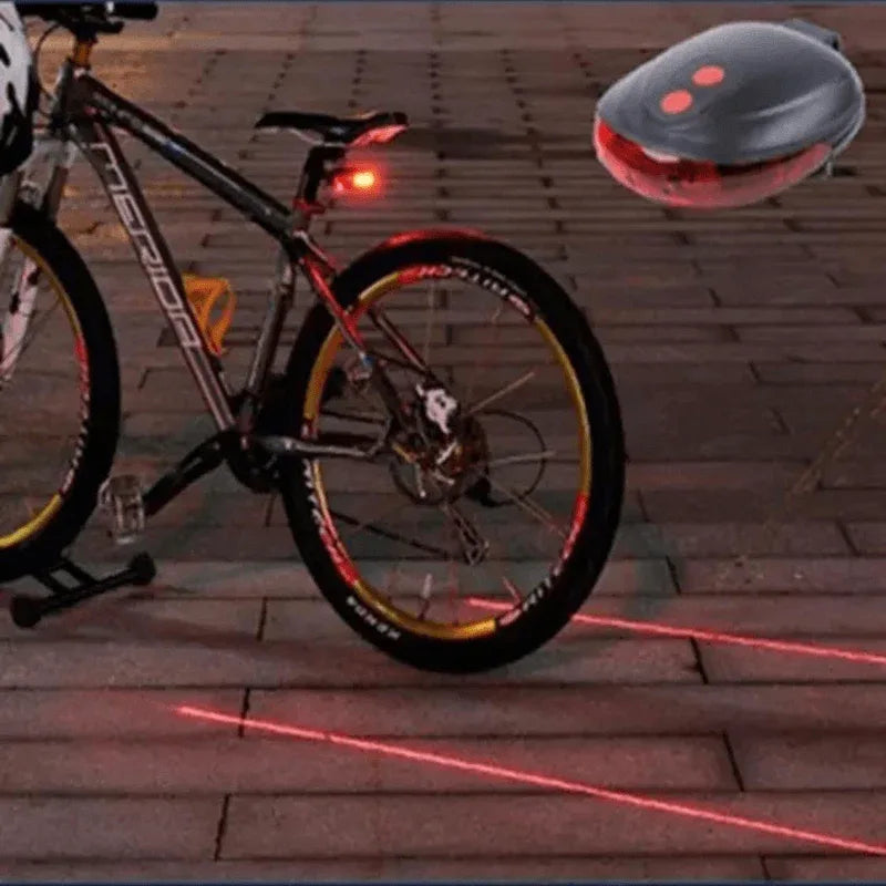 Waterproof bicycle light 5led+2laser rear tail light - Prozone