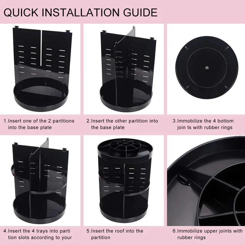 360 degree spinning makeup organizer - Prozone