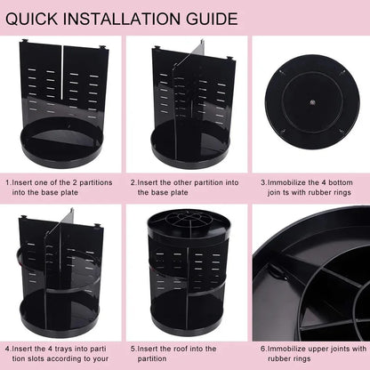 360 degree spinning makeup organizer - Prozone