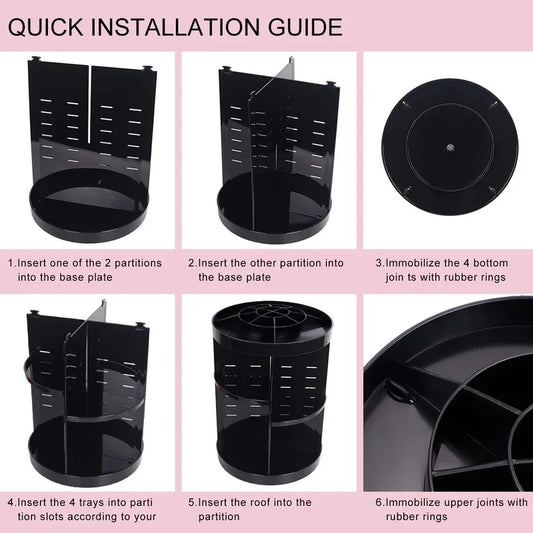 360 degree spinning makeup organizer - Prozone