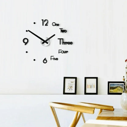 3d acrylic wall clock home decoration number and alphabetic - Prozone