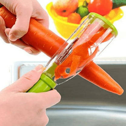 Vegetable peeler with container - Prozone