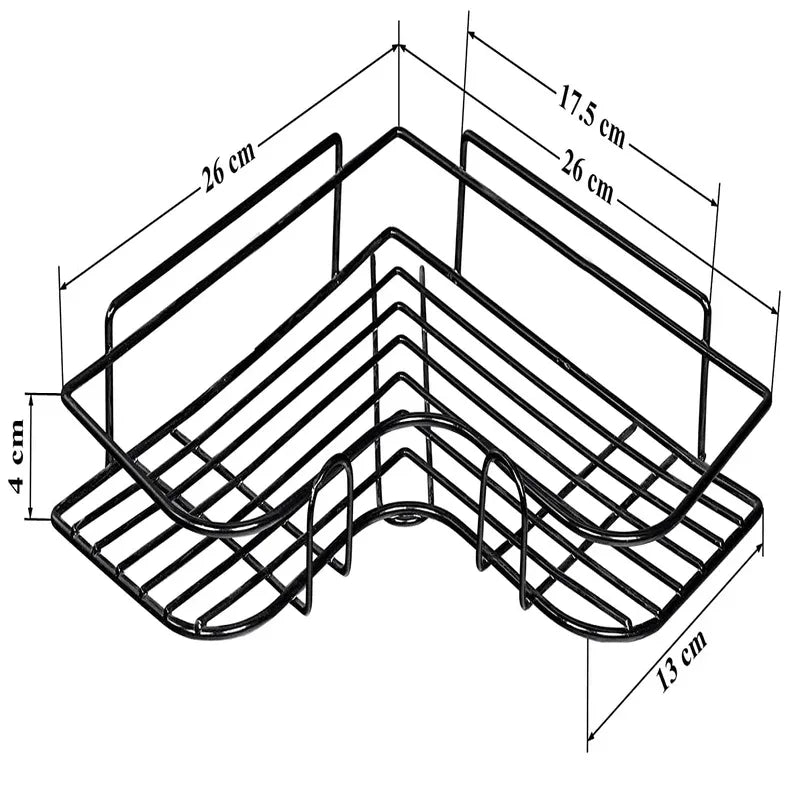Storage organizer for bathroom and kitchen corner walls - Prozone