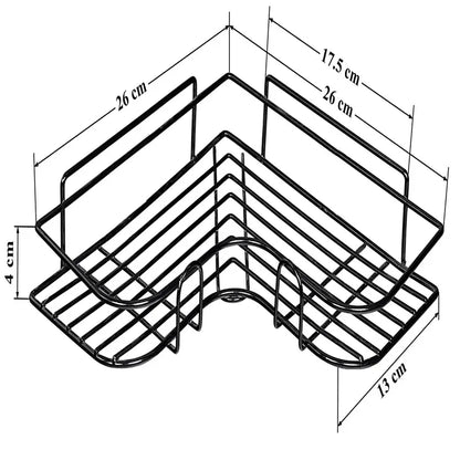 Storage organizer for bathroom and kitchen corner walls - Prozone