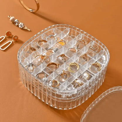 3 layer transparent crystal jewelry storage organizer - Prozone