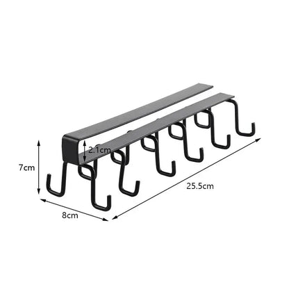 Double row hooks iron rack kitchen utensils holder - Prozone