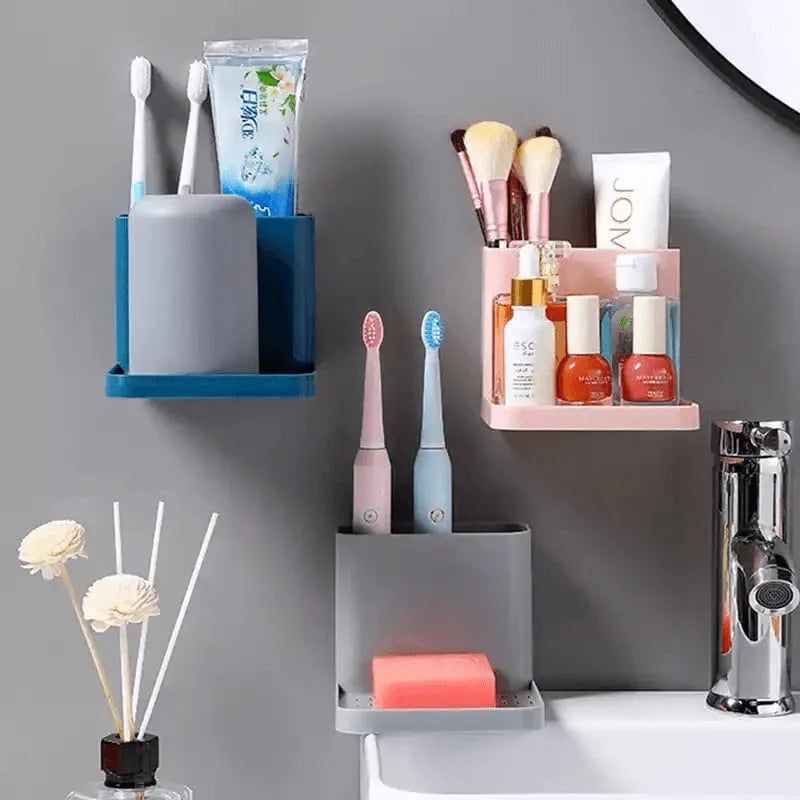 Multifunctional toothpaste & soap wall mounted holder - Prozone
