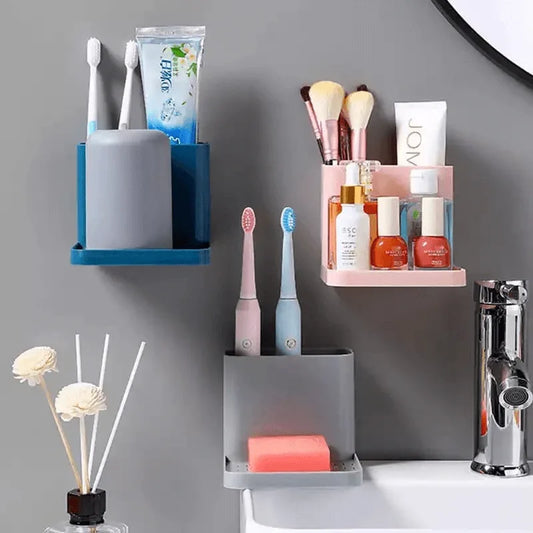 Multifunctional toothpaste & soap wall mounted holder - Prozone
