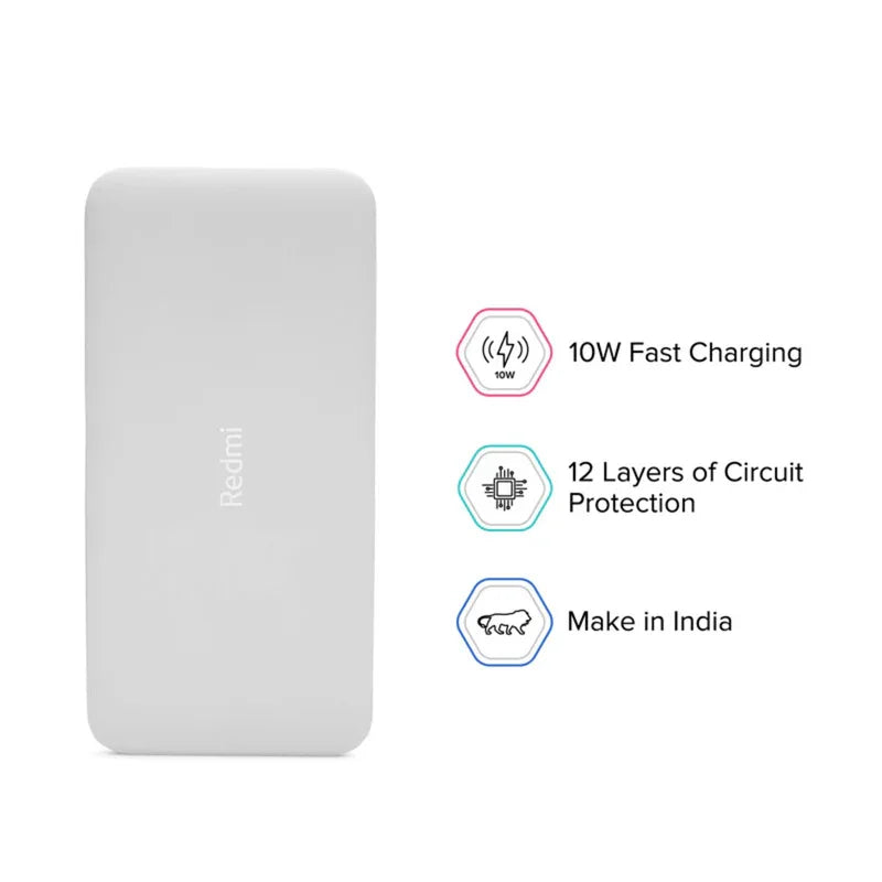 Redmi power bank 10000 mah white - Prozone