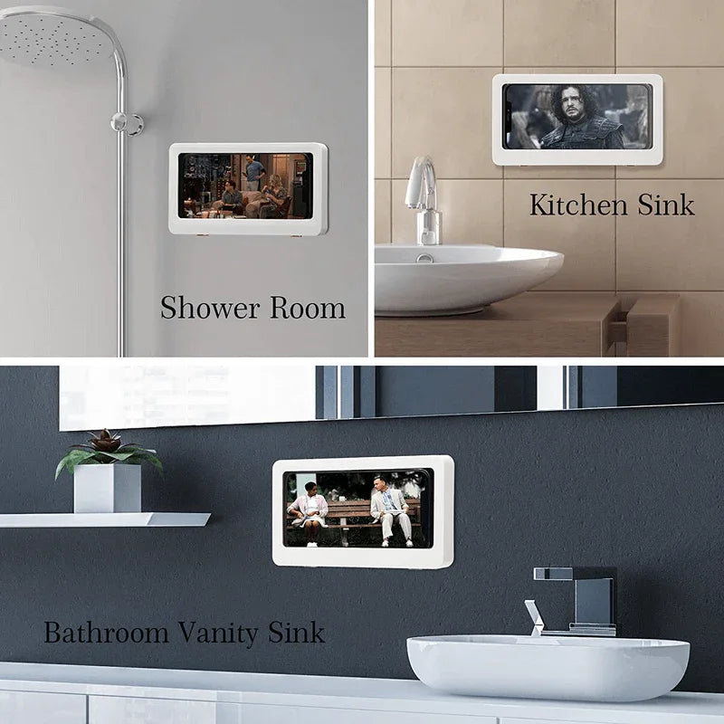 Wall mounted self adhesive mobile phone holder case box - Prozone