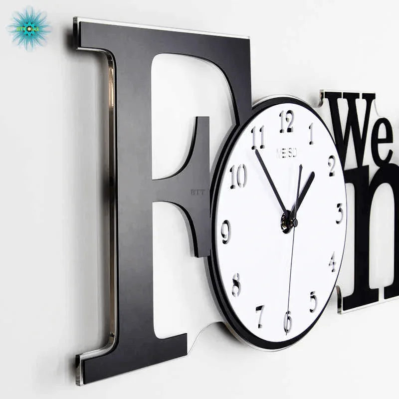 Large modern design wall clock for living room - Prozone