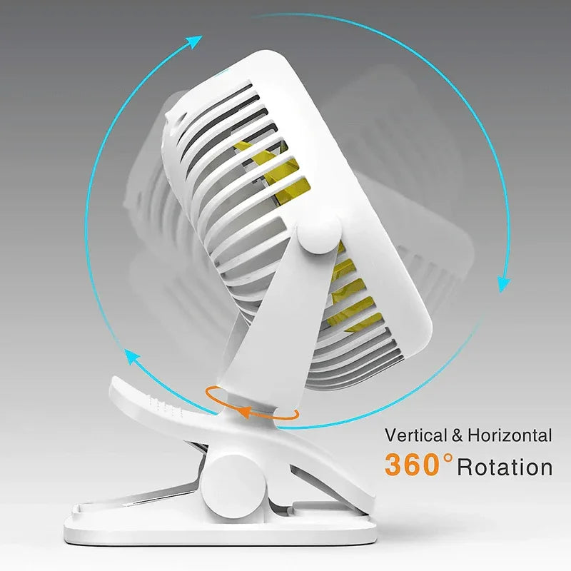 Stroller fan clip rechargeable battery - Prozone