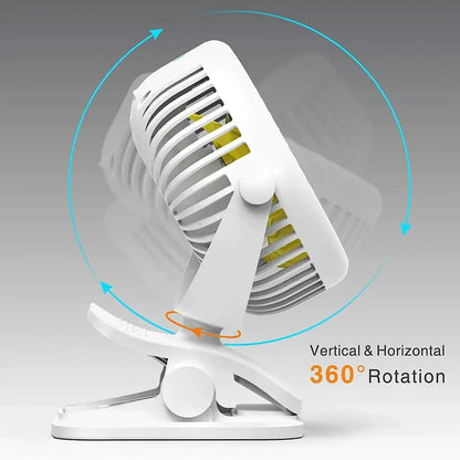 Stroller fan clip rechargeable battery - Prozone
