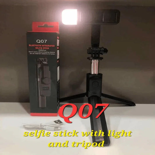 Black abs plastic q07 selfie stick - Prozone