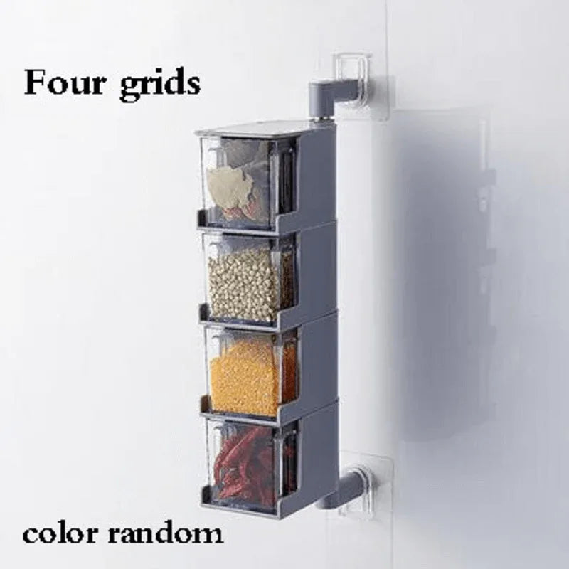 Punch-free wall-mounted spice rack 4 layer - Prozone