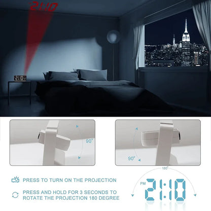 Led digital projection alarm clock - Prozone