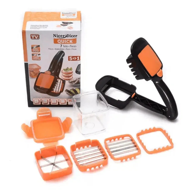 Nicer quick 5-in-1 dicer fruit and vegetable cutter set - Prozone