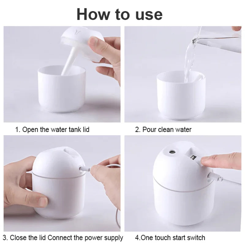 Ultrasonic mist maker humidifier with led night lamp - Prozone